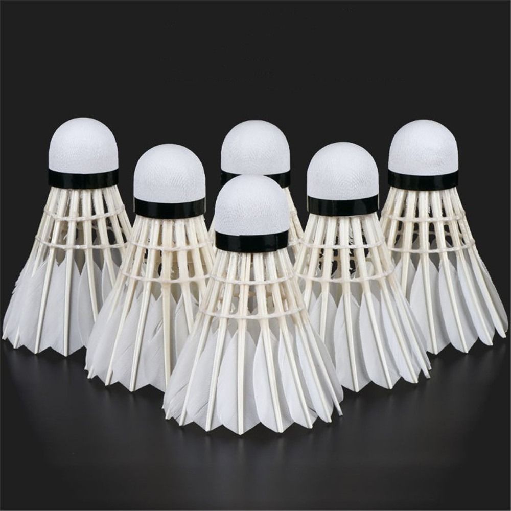Feather Shuttlecock - 3/6/12Pcs New White Badminton Shuttlecock Durable